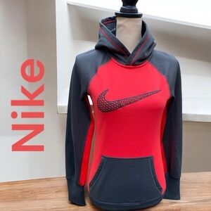 Nike- XS women's therm-fit hot pink/gray hoodie. Like new condition!!!
